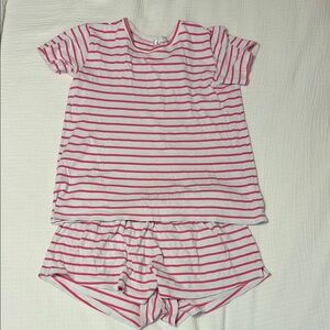 Red and White Striped Pajama Set Intimates & Sleepwear